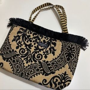 Bagolitas By Janice Brown Black Fringed Top Purse